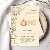 パンプキンワン秋の最初の誕生日の招待 招待状