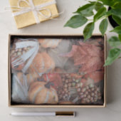 パンプキンヴィンテージアンティークオレンジグレー秋アート 薄葉紙 (ギフト)