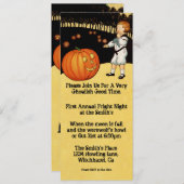 パンプキンヴィンテージハロウィーン招待状 招待状 (正面/裏面)