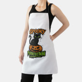 パンプキン不気味ハルのかわいい黒猫 エプロン (インサイチュ)