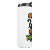 パンプキン不気味ハルのかわいい黒猫 タンブラー (回転左)