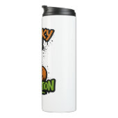 パンプキン不気味ハルのかわいい黒猫 タンブラー (回転右)