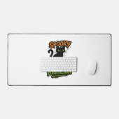 パンプキン不気味ハルのかわいい黒猫 デスクマット (キーボード&マウス)