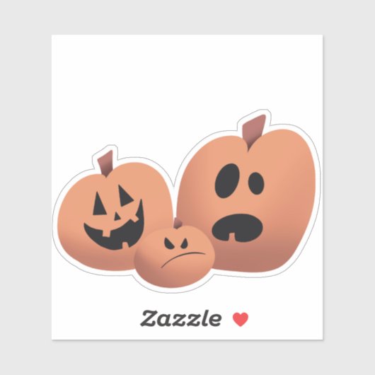 パンプキン不気味パッチ シール (シート)