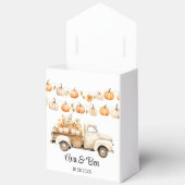 パンプキン付きビンテージツックのブライダルシャワー フェイバーボックス (見開き)