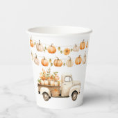 パンプキン付きビンテージツックの花嫁シャワー 紙コップ (裏面)