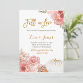 パンプキン婚約パーティ秋インラブ婚約 招待状 (スタンド正面)