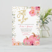 パンプキン婚約パーティ秋インラブ婚約 招待状 (スタンド正面)