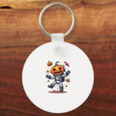 パンプキン宇宙飛行士 � スプーキー宇宙探検シャツ キーホルダー (正面)