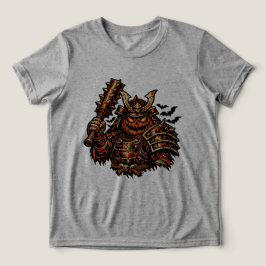 パンプキン将軍 - ハロウィンのサムライ戦士ビンテージ トライブレンドTシャツ