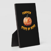 パンプキン州オブマインド – ハロウィンクラシックのTシャツ フォトプラーク (側面)