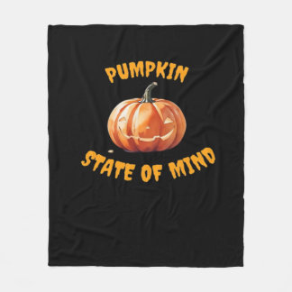 パンプキン州オブマインド – ハロウィンクラシックのTシャツ フリースブランケット