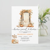 パンプキン引っ越し祝いパーティーパーティーホームスウィートホーム 招待状 (スタンド正面)