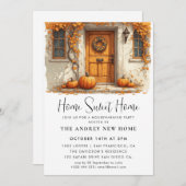 パンプキン引っ越し祝いパーティーパーティーホームスウィートホーム 招待状 (正面/裏面)