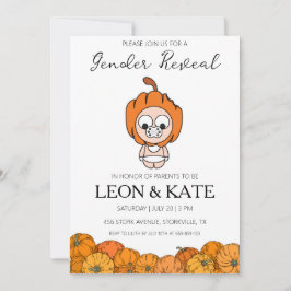パンプキン性別発表招待状 招待状