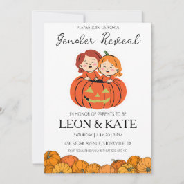 パンプキン性別発表招待状 招待状