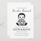 パンプキン性別発表招待状 招待状 (正面/裏面)