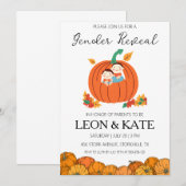 パンプキン性別発表招待状 招待状 (正面/裏面)