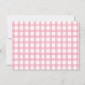 パンプキン感謝フォトカード - 女の子(チェック柄) 招待状 (裏面)