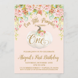 パンプキン招待状、パンプキンファースト誕生日 招待状