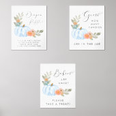 パンプキン男の赤ちゃんシャワーゲームはポスターセットを引き立てる (正面)