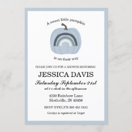 パンプキン男の赤ちゃんベビーシャワー 招待状