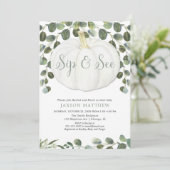 パンプキン男女兼用の赤ちゃんシャワーを飲んで見る 招待状 (スタンド正面)