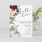 パンプキン秋インラブブライダルシャワー招待 招待状 (スタンド正面)