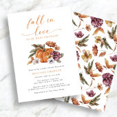 パンプキン秋インラブベビーシャワー 招待状