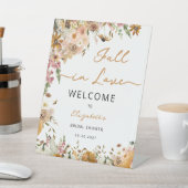 パンプキン秋インラブ秋フローラブライダルシャワー 台座サイン (インサイチュ)