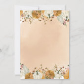 パンプキン秋インラブ秋フローラブライダルシャワー 招待状 (裏面)