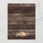 パンプキン秋ウッド素朴ズ結婚詳細 エンクロージャーカード (裏面)