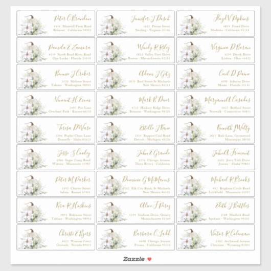 パンプキン秋ゲスト名アドレスステッカー シール (シート)