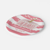 パンプキン秋シックピンクガールベビーシャワー ペーパープレート (アングル)