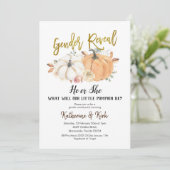 パンプキン秋ジェンダーリビールパーティの招待状 招待状 (スタンド正面)