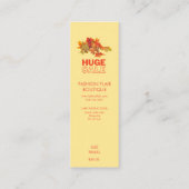 パンプキン秋テーマ衣料品ブティック価格 コーリングカード (裏面)