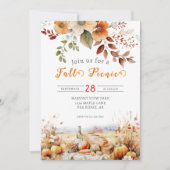 パンプキン秋ピクニック招待状 招待状 (正面)