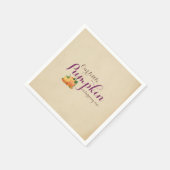 パンプキン秋ファーストバースデーパーティーパープルナプキン スタンダードカクテルナプキン (角)