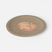 パンプキン秋ファーストバースデーパーティー紙プレート ペーパープレート (アングル)