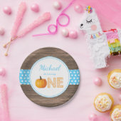 パンプキン秋ファーストバースデーパーティー紙プレート ペーパープレート (パーティー)