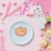 パンプキン秋ファーストバースデーパーティー紙プレート ペーパープレート (パーティー)