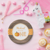 パンプキン秋ファーストバースデーパーティー紙プレート ペーパープレート (パーティー)