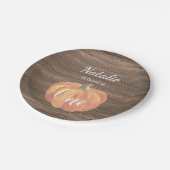 パンプキン秋ファーストバースデーパーティー紙プレート ペーパープレート (アングル)