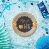 パンプキン秋ファーストバースデーパーティー紙プレート ペーパープレート (パーティー)