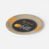 パンプキン秋ファーストバースデーパーティー紙プレート ペーパープレート (アングル)