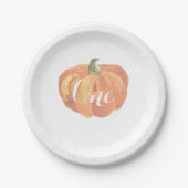 パンプキン秋ファーストバースデーパーティー紙プレート ペーパープレート (正面)