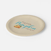 パンプキン秋ファーストバースデーパーティー紙プレート ペーパープレート (アングル)