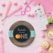 パンプキン秋ファーストバースデーパーティ紙プレート ペーパープレート (パーティー)