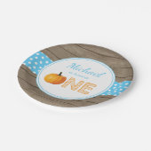 パンプキン秋ファーストバースデーパーティ紙プレート ペーパープレート (アングル)