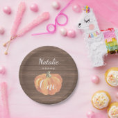 パンプキン秋ファーストバースデーパーティ紙プレート ペーパープレート (パーティー)